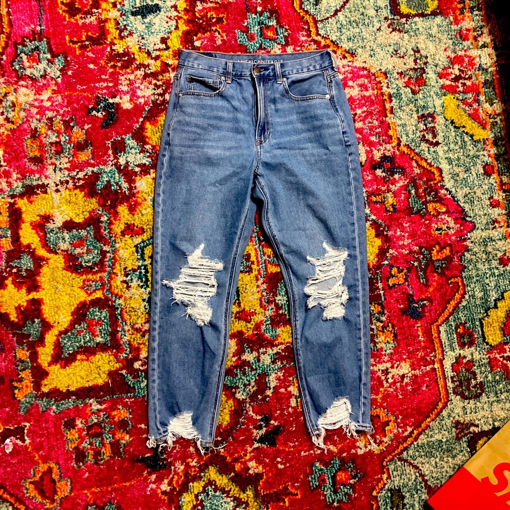 American eagle mom jeans size 6